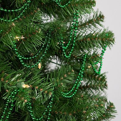 Northlight 15-ft. Shiny Metallic Green Beaded Christmas Garland