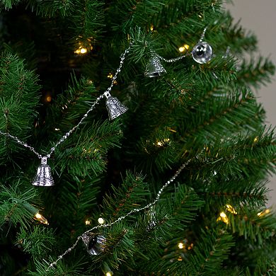 Northlight 9-ft. Silver Shiny Bell Beaded Christmas Garland
