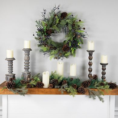 Northlight 5-ft. Artificial Pine Cone & Cedar Garland Unlit