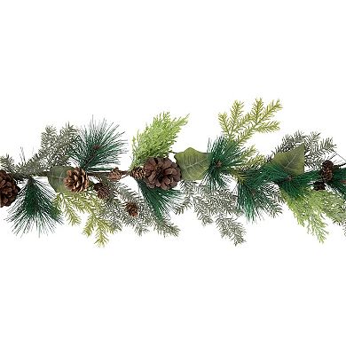 Northlight 5-ft. Artificial Pine Cone & Cedar Garland Unlit