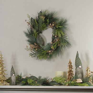 Northlight 5-ft. Artificial Leaves, Berry & Cedar Garland