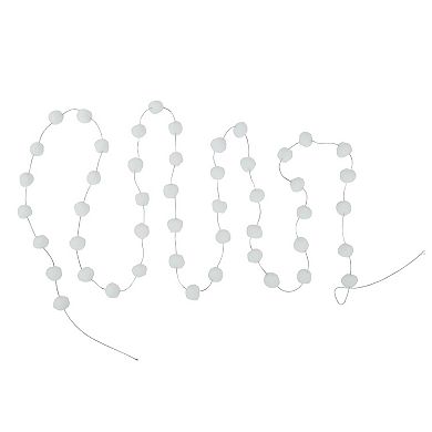 Northlight 9-ft. White Plush Snowball Christmas Garland