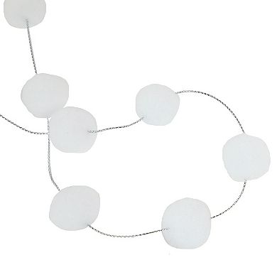 Northlight 9-ft. White Plush Snowball Christmas Garland