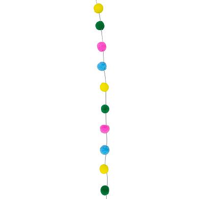 Northlight 9-ft. Multi-Color Plush Snowball Garland
