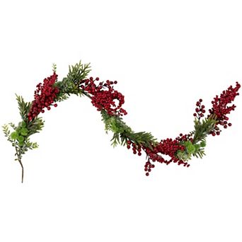 Northlight 5-ft. Artificial Berry & Frosted Pine Christmas Garland