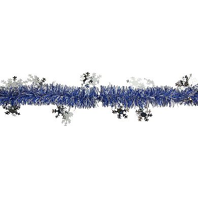 Northlight 50-ft. Commercial Tinsel Snowflake Garland