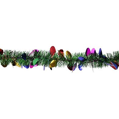 Northlight 50-ft. Christmas Light Bulb Wrapped Tinsel Garland