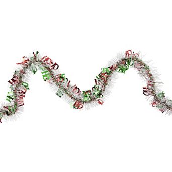 Northlight 50-ft. Christmas HO HO HO Wrapped Tinsel Garland