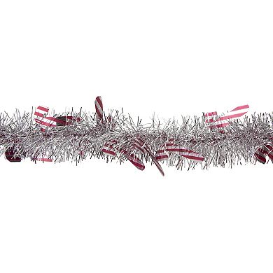 Northlight 50-ft. Christmas Candy Cane Tinsel Garland