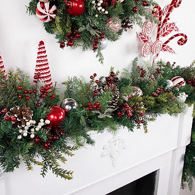Northlight 7-ft. Pre-Decorated Ornaments & Pinecones Artificial Christmas Garland