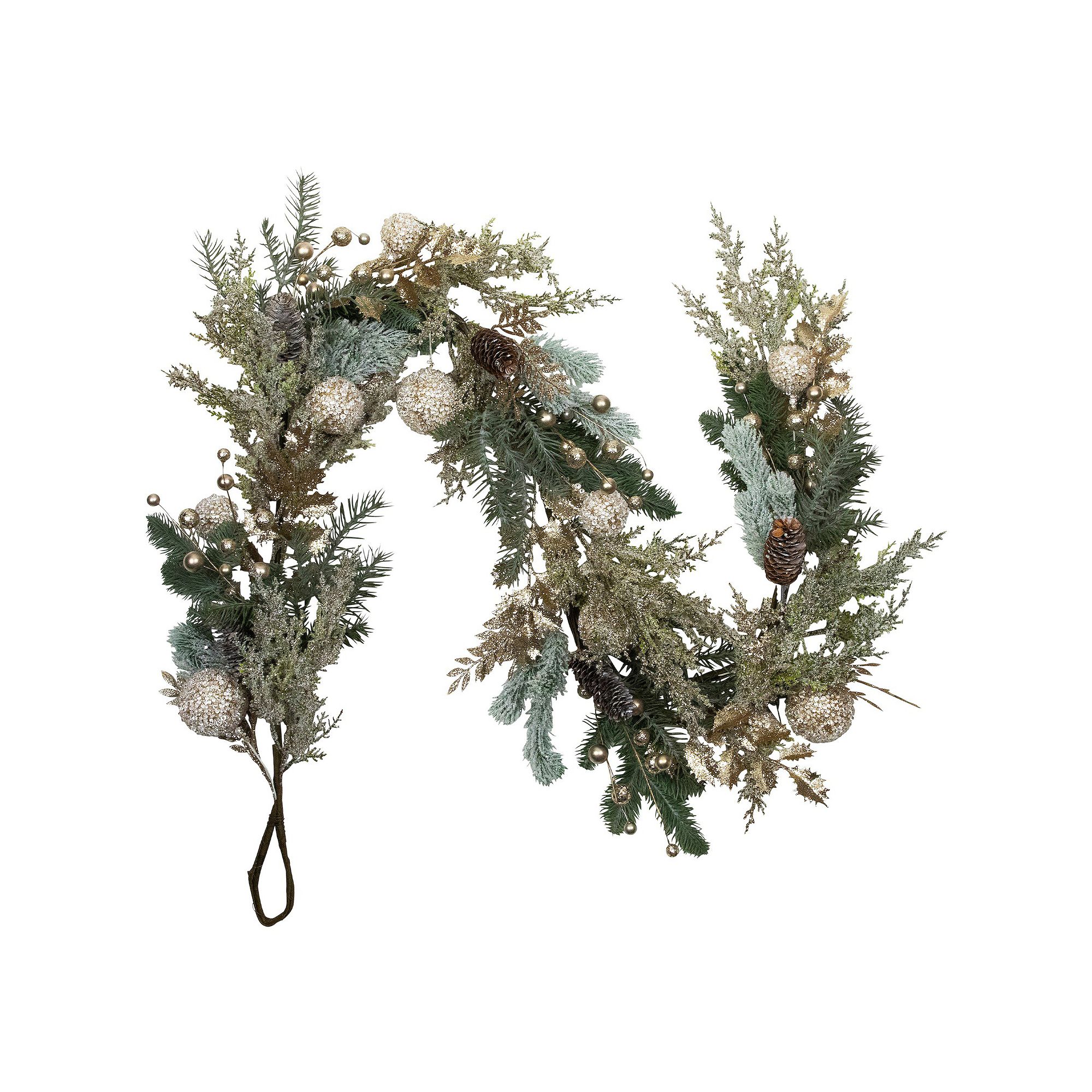 Northlight 6-ft. Glittered Mixed Foliage Artificial Christmas Garland, Mult