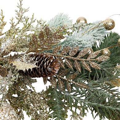 Northlight 6-ft. Glittered Mixed Foliage Artificial Christmas Garland