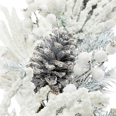 Northlight 6-ft. Flocked Pinecones & Berries Artificial Pine Garland