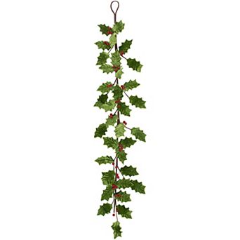 Northlight 3.5-ft. Glittered Holly with Berry Artificial Garland
