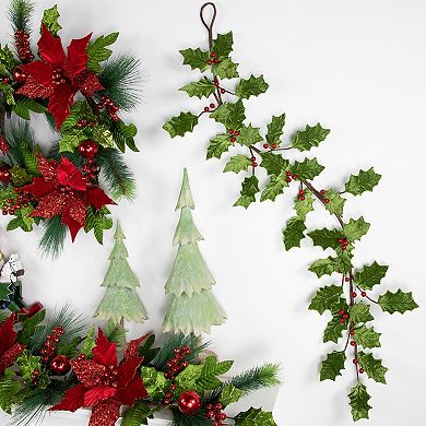 Northlight 3.5-ft. Glittered Holly with Berry Artificial Garland