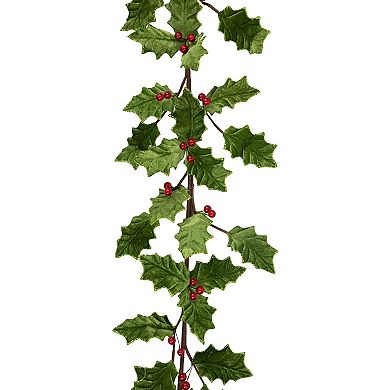 Northlight 3.5-ft. Glittered Holly with Berry Artificial Garland