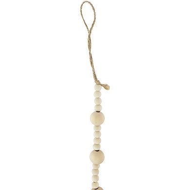 Northlight 6-ft. Cream Wooden Beads Christmas Garland