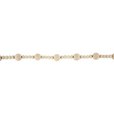 Northlight 6-ft. Cream Wooden Beads Christmas Garland