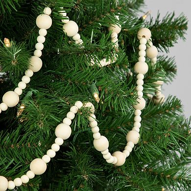 Northlight 6-ft. Cream Wooden Beads Christmas Garland