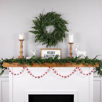 Northlight 6-ft. Unlit Beaded Peppermint Candy Christmas Garland