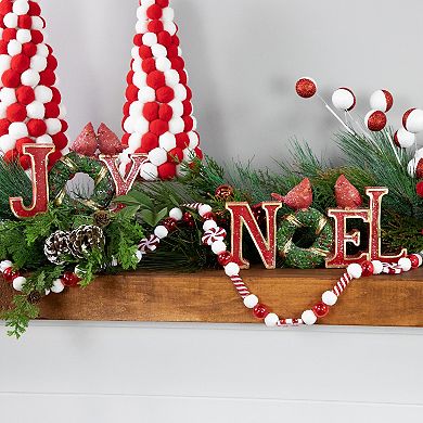 Northlight 6-ft. Unlit Beaded Peppermint Candy Christmas Garland