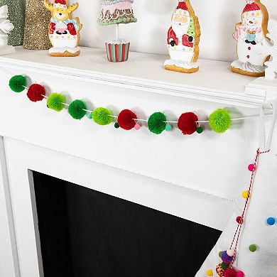 Northlight Pom Pom 4-ft. Christmas Garland