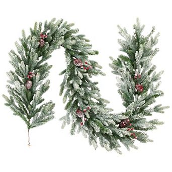 Northlight Real Touch™ 7-ft. Flocked Snowcap Grove Fir Artificial Christmas Garland