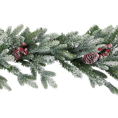 Northlight Real Touch™ 7-ft. Flocked Snowcap Grove Fir Artificial Christmas Garland