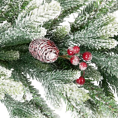 Northlight Real Touch™ 7-ft. Flocked Snowcap Grove Fir Artificial Christmas Garland