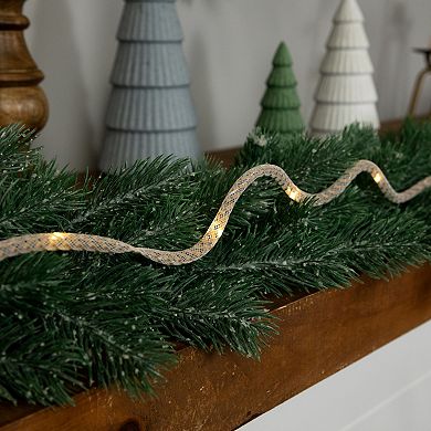 Northlight 6.75-ft. Pre-Lit Battery-Operated Rope Christmas Garland