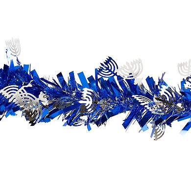 Northlight 50-ft. Menorah Hanukkah Tinsel Garland