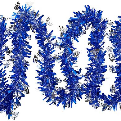 Northlight 50-ft. Menorah Hanukkah Tinsel Garland