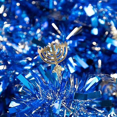 Northlight 50-ft. Menorah Hanukkah Tinsel Garland