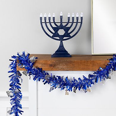 Northlight 50-ft. Menorah Hanukkah Tinsel Garland
