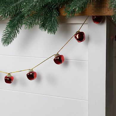 Northlight 7.5-ft. Shiny Red Metal Jingle Bells Garland