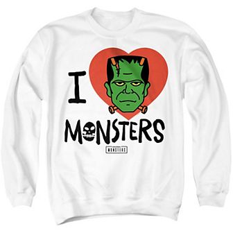 Men's Universal Monsters Frankenstein I Love Monsters Graphic Sweatshirt