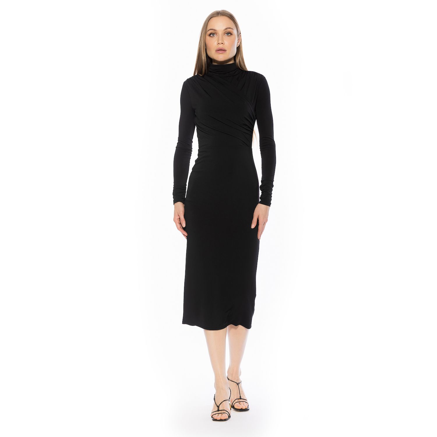 Женские платья ALEXIA ADMOR Draped Bodice Midi Sheath Dress