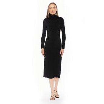 Women's ALEXIA ADMOR Draped Bodice Midi Sheath Dress