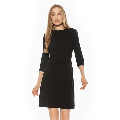 Women's ALEXIA ADMOR Crewneck Ruched Shift Dress