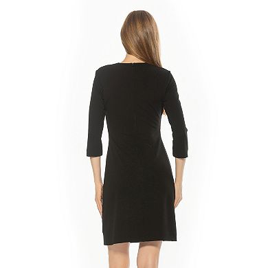 Women's ALEXIA ADMOR Crewneck Ruched Shift Dress