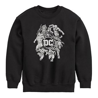 Boys 8-20 DC Comics Characters Crew Fleece Sweatshirt