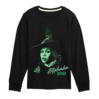 Boys 8-20 Wicked For Good Elphaba Portrait Long Sleeve Graphic Tee