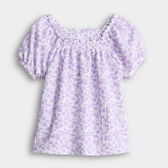 Baby & Toddler Girl Jumping Beans® Smocked Puff Sleeve Top