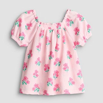 Baby & Toddler Girl Jumping Beans® Smocked Puff Sleeve Top