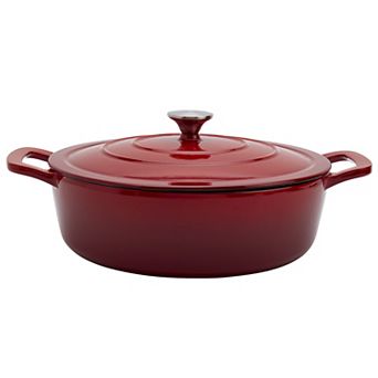 Mingle & Co. 7-qt Enameled Cast Iron Low Dutch Oven