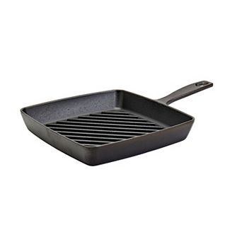Mingle & Co. 9.8-Inch Pre-Seasoned Cast Iron Grill Pan