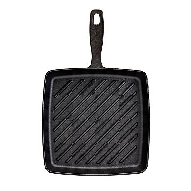 Mingle & Co. 9.8-Inch Pre-Seasoned Cast Iron Grill Pan