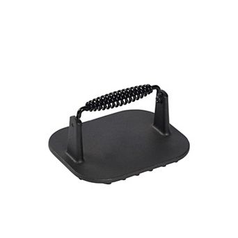 Mingle & Co. Pre-seasoned Cast Iron Grill Press with Spring Handle