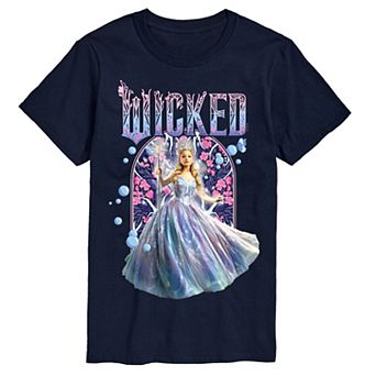 Men's Wicked For Good Glinda Florals & Bubbles Graphic Tee