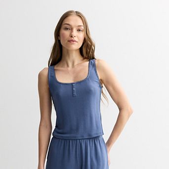 Juniors' Pink Republic Pointelle Lounge Tank